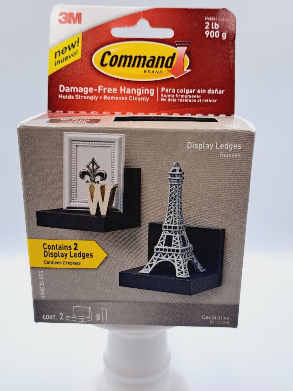 Command Removable Floating Display 2-Ledges in Slate from 3M